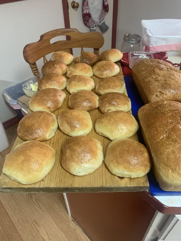 Keto buns and bread on table
