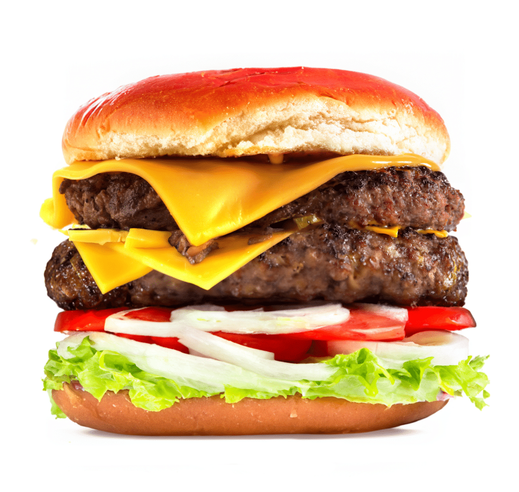keto double cheese burger
